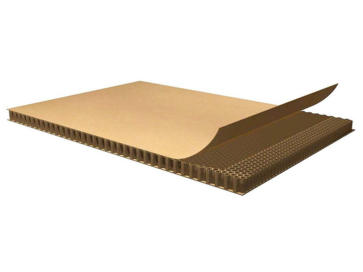 Honeycomb plate of cushioning material